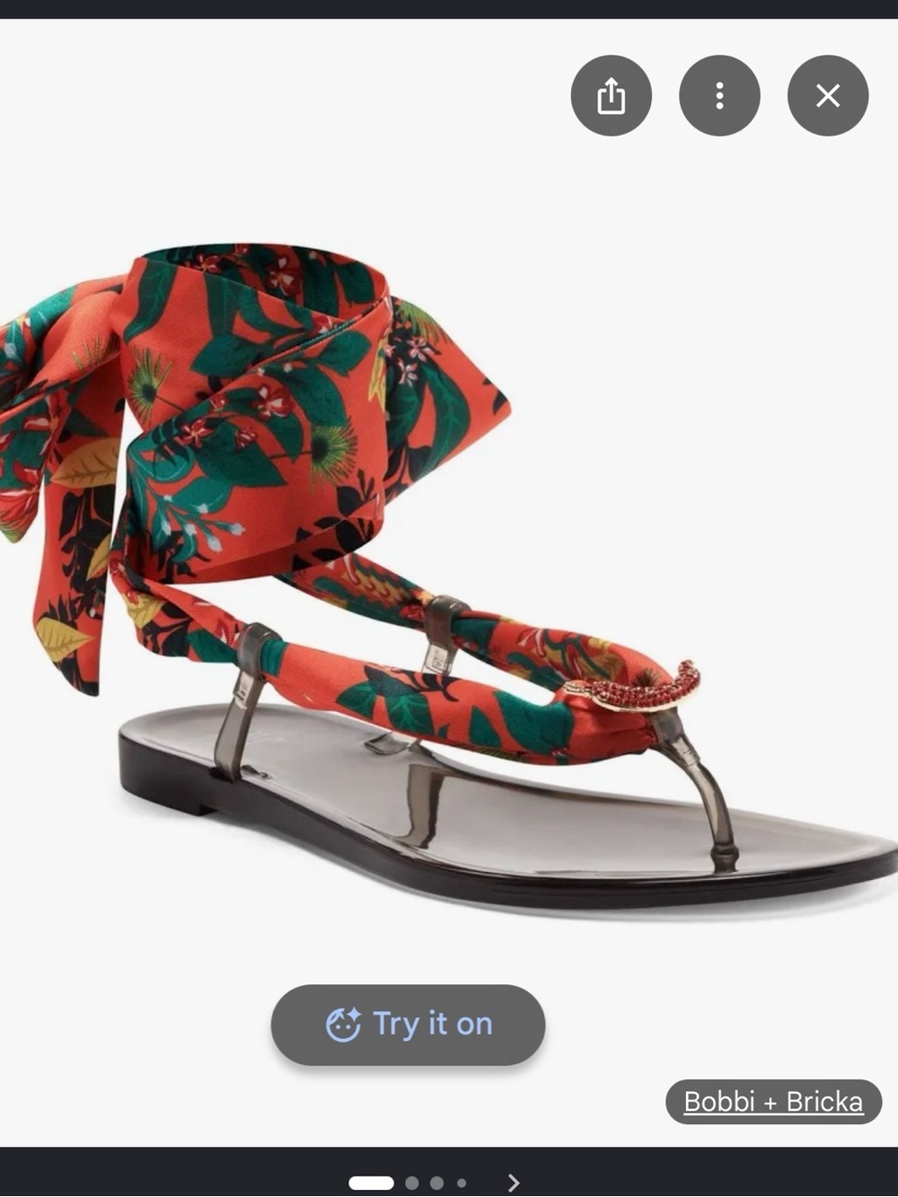 INC Satin Floral Wrap Thong Sandals - unique statement sandal!  Jelly sandal
